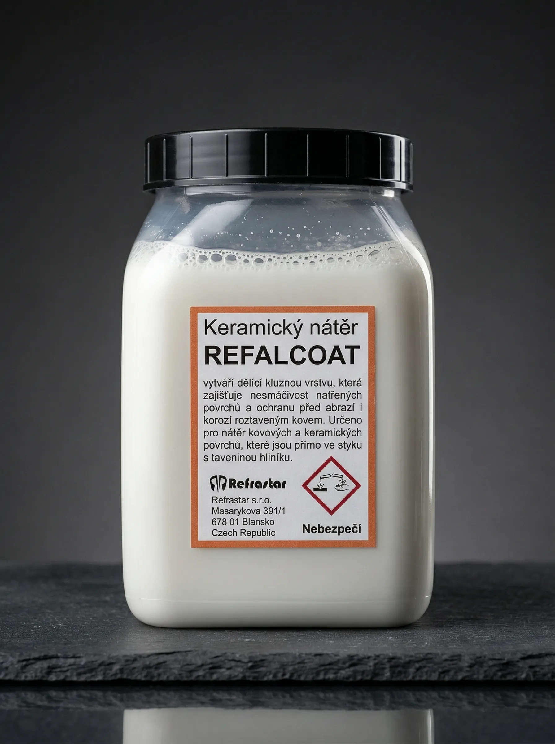 Keramické komponenty pro aplikaci žárovzdorných nátěrů